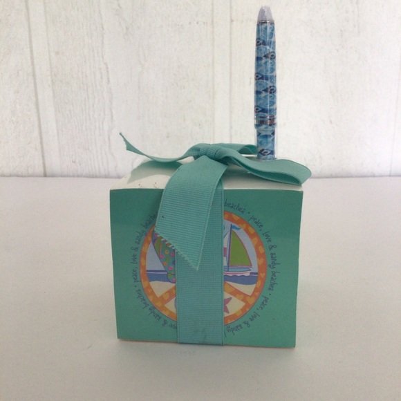 BEACH SCENE NOTE PAPER CUBE GIFT NWT - Picture 5 of 6